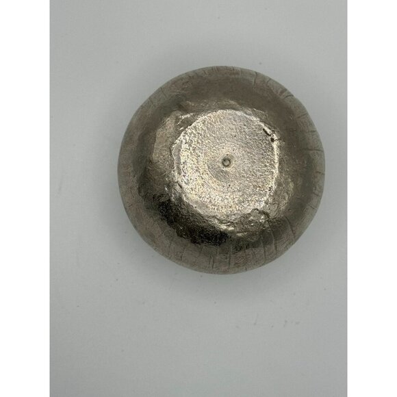 Discontinued Michael Aram Nickel Plated Pear Honey Pot Brass Leaf Brown Enamel - Picture 4 of 4